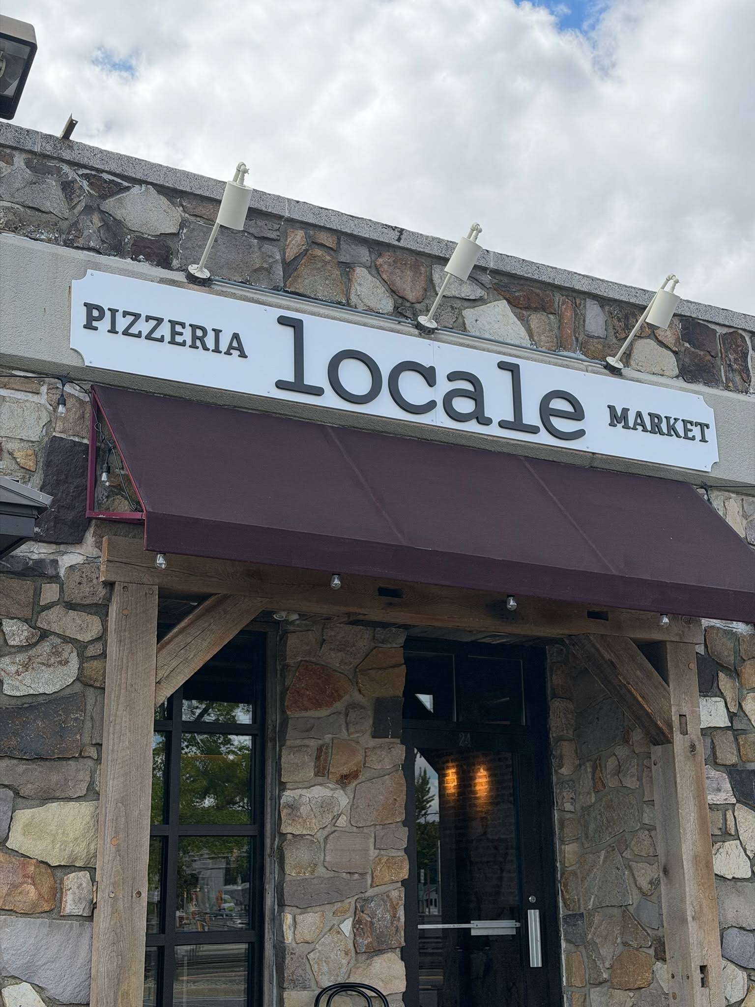 Locale Pizzeria & Market sign and entrance at 24 Ayers Lane, Little Silver, NJ